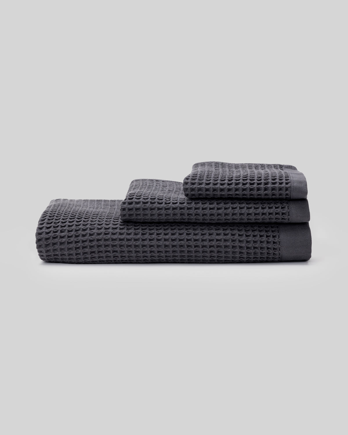 Waffle Towel Set [Charcoal] 今治
